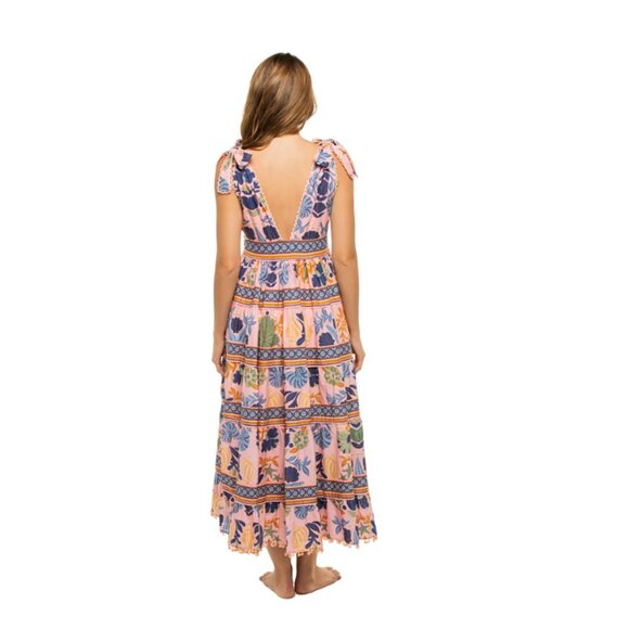 Farm Rio Seashell Tapestry Midi Dress NWT - Picture 2 of 4